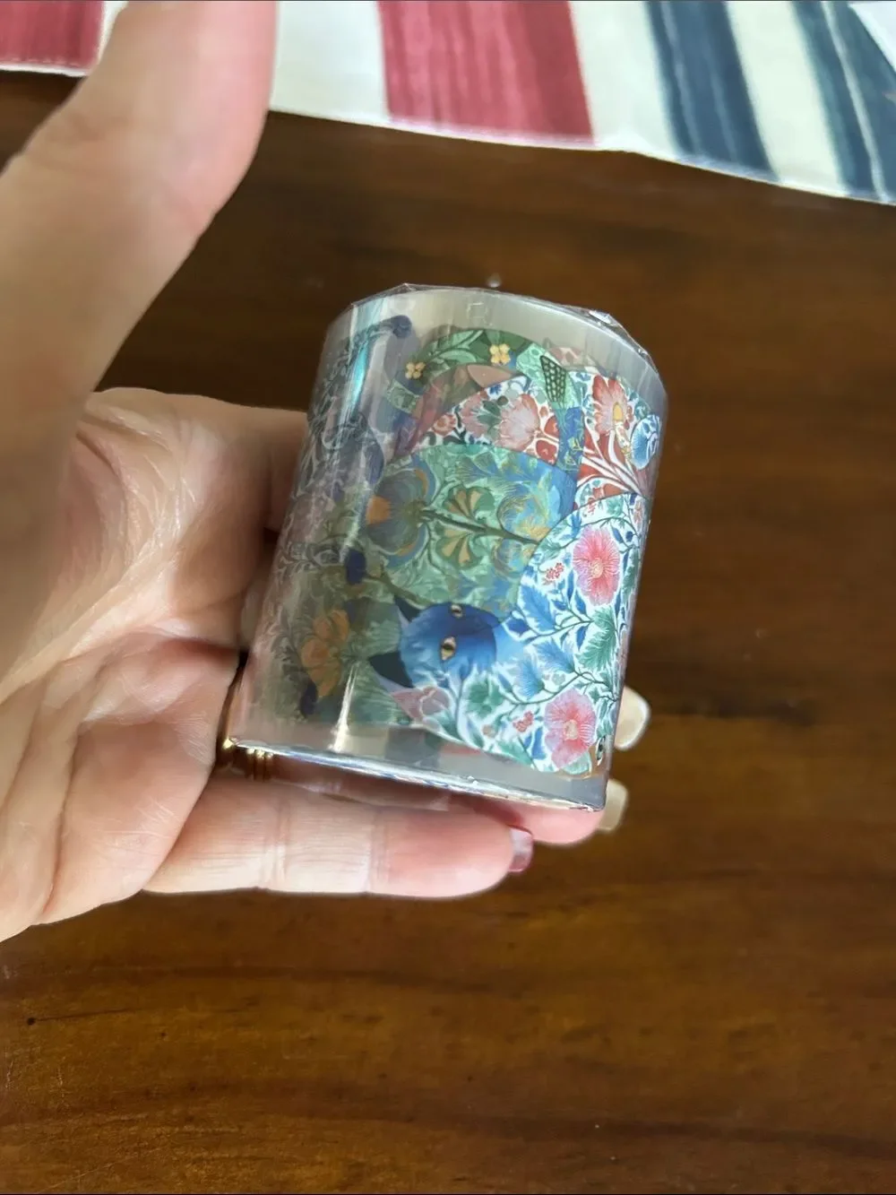 London Gifties Majestic Floral Cats Decorative Washi Tape - Blue/Multicolor NEW